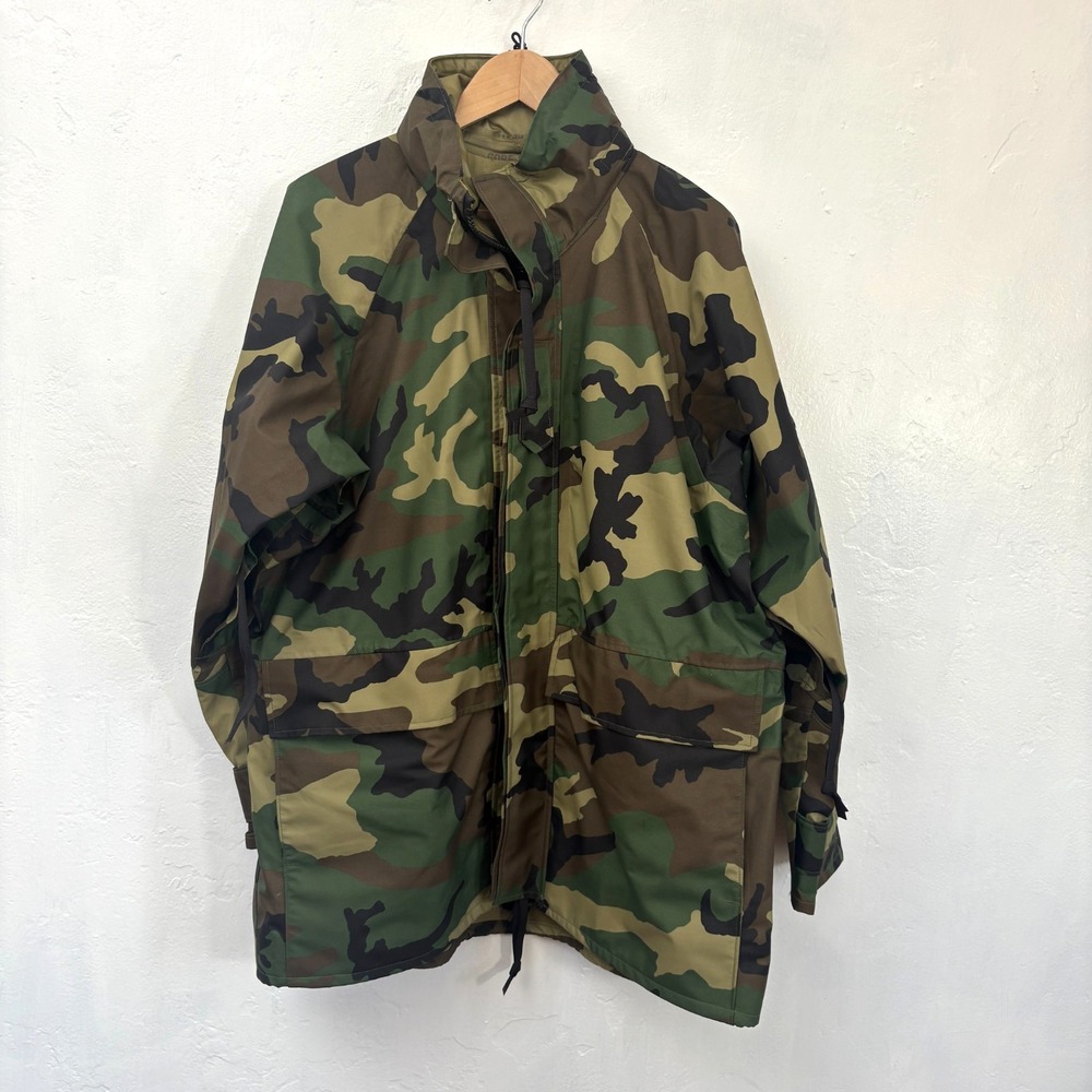 Propper IWoodland Goretex Camo Parka Jacket Hooded Men Medium Army Green
